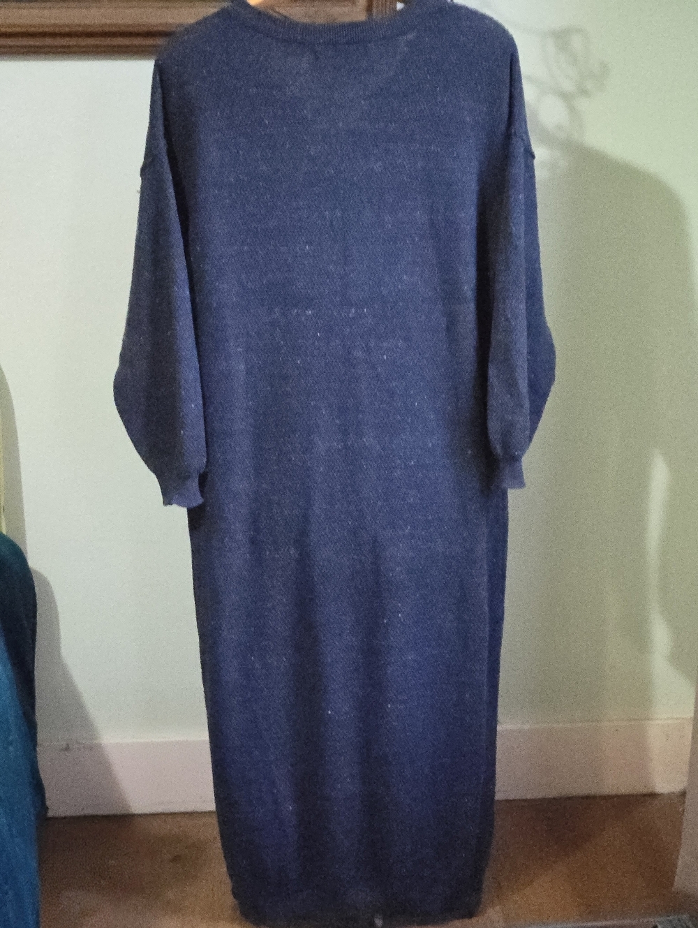 Free People Hailee Midi Sweater Dress  Navy Heather S FP Beach - Picture 7 of 10